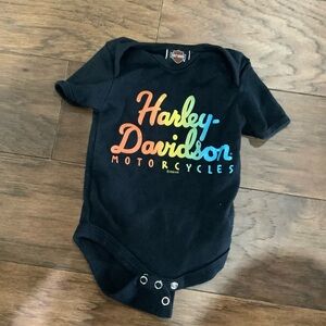 Harley-Davidson Baby Onesie Infant Graphic Logo All in One 3/6 months Biker
